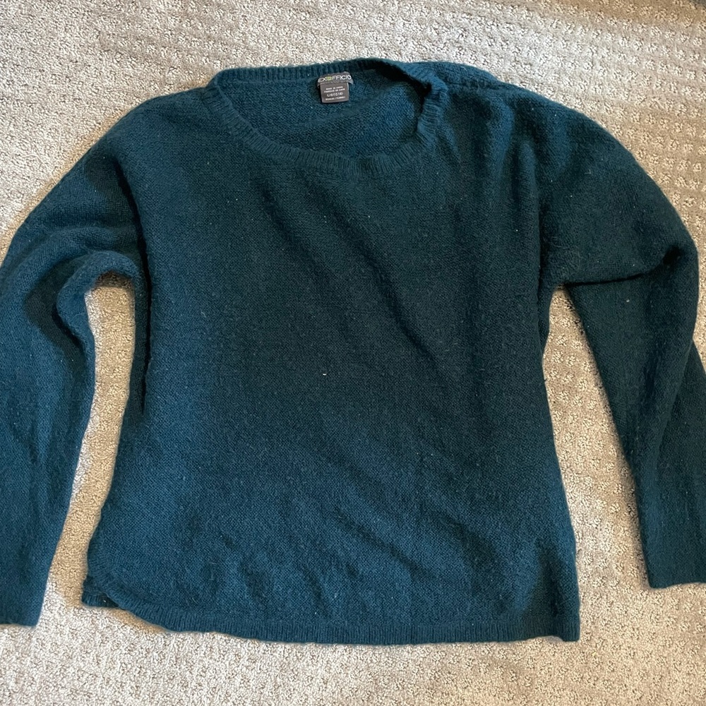 Cozy turquoise sweater by EXOFFICIO